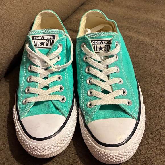 Converse Turquoise Low-Top Shoes - Picture 2 of 6